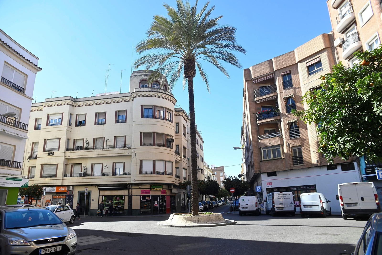 Plaza de la Palmera, en Ciudad Jardín.