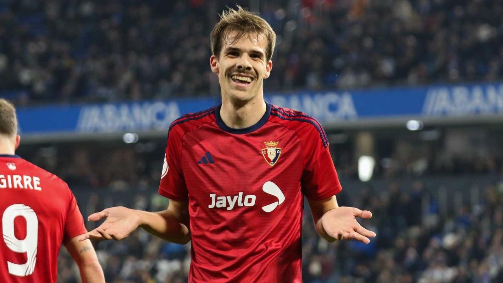Ander Yoldi celebra un gol con el filial de Osasuna. Ander Yoldi celebra un gol con el filial de Osasuna.