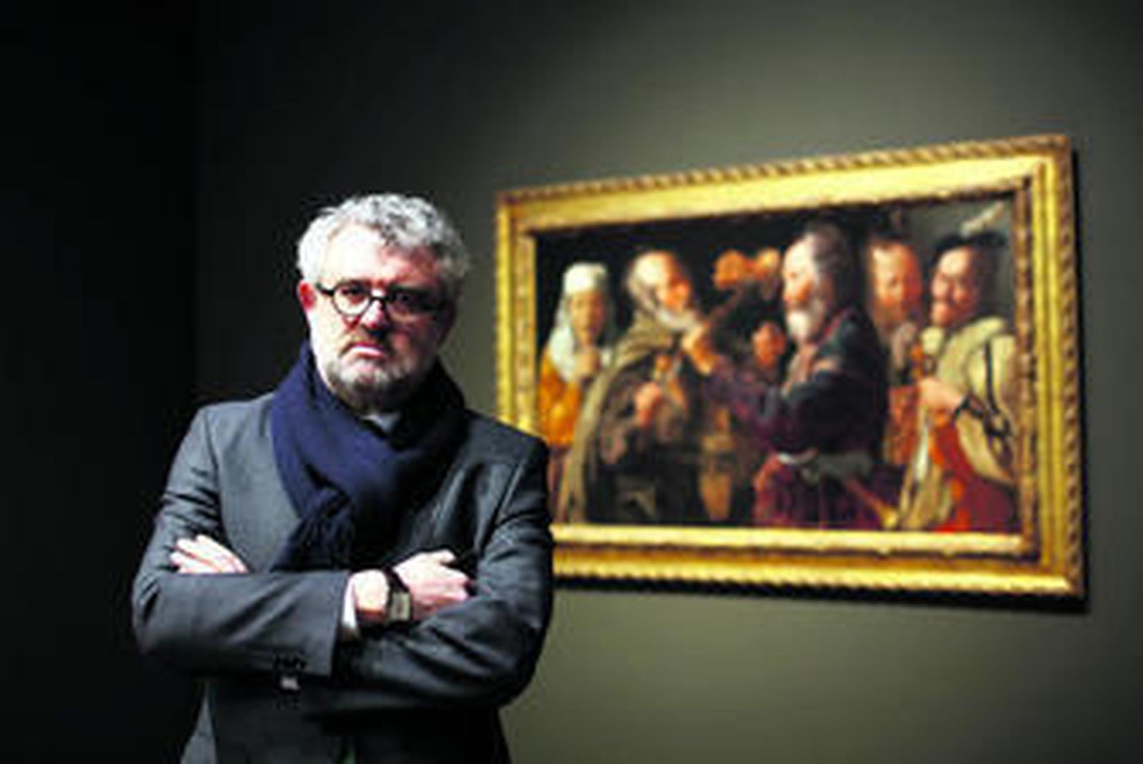 Miguel Falomir, ante la obra 'Riña de músicos' que muestra el Museo del Prado.