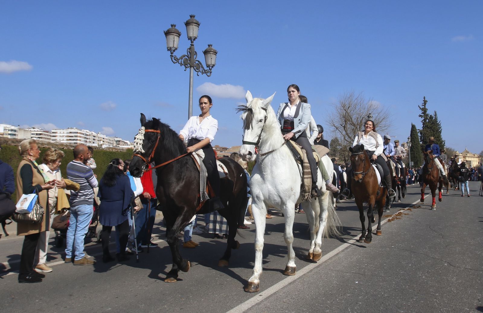 La marcha hípica en Córdoba por el 28-F, en fotografias.