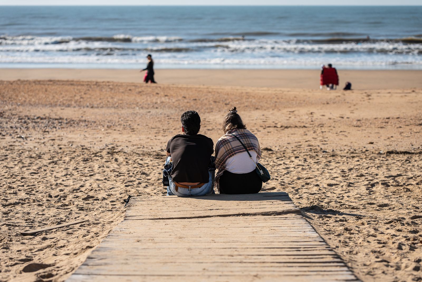 Imágenes de la mañana primaveral del 26 de diciembre en las playas de Huelva