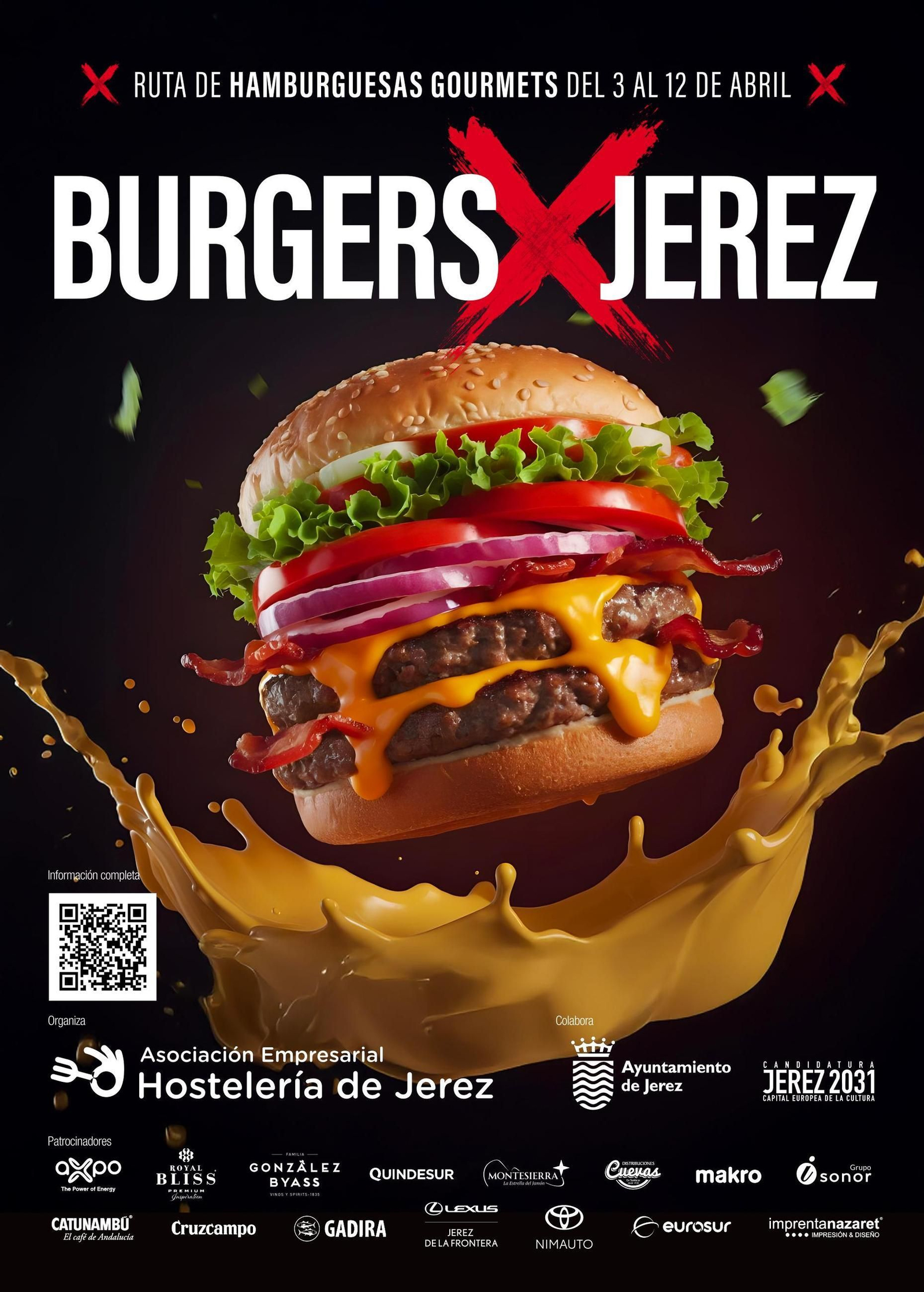 Cartel de la Ruta de Hamburguesas Gourmet Jerez 2025