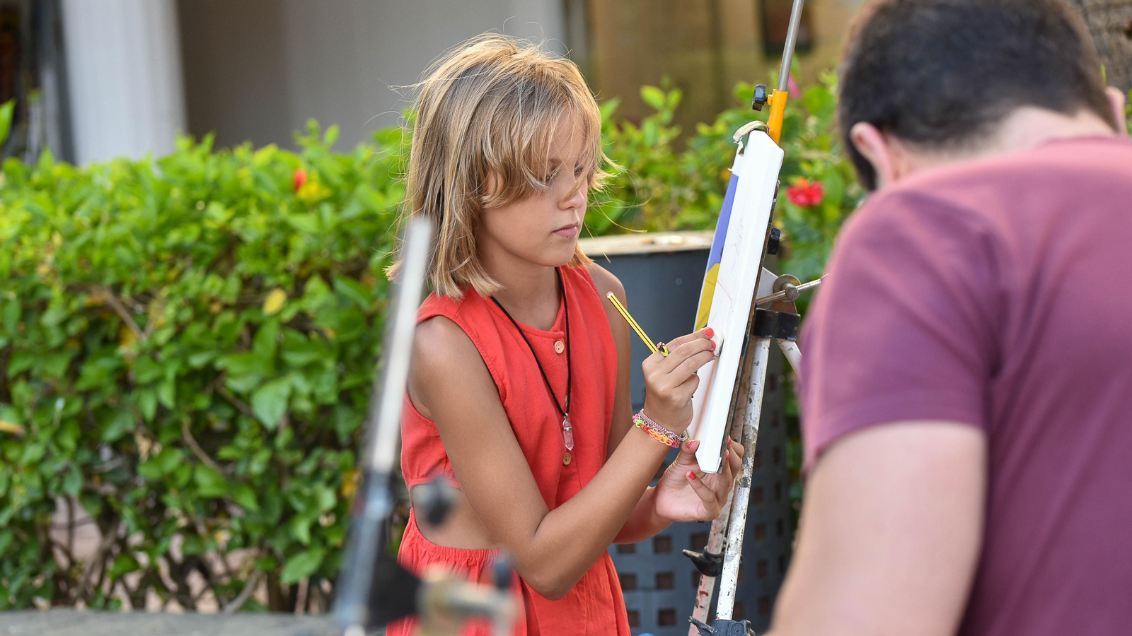 Las fotos del taller de dibujo para niños de la noche en blanco de La Línea