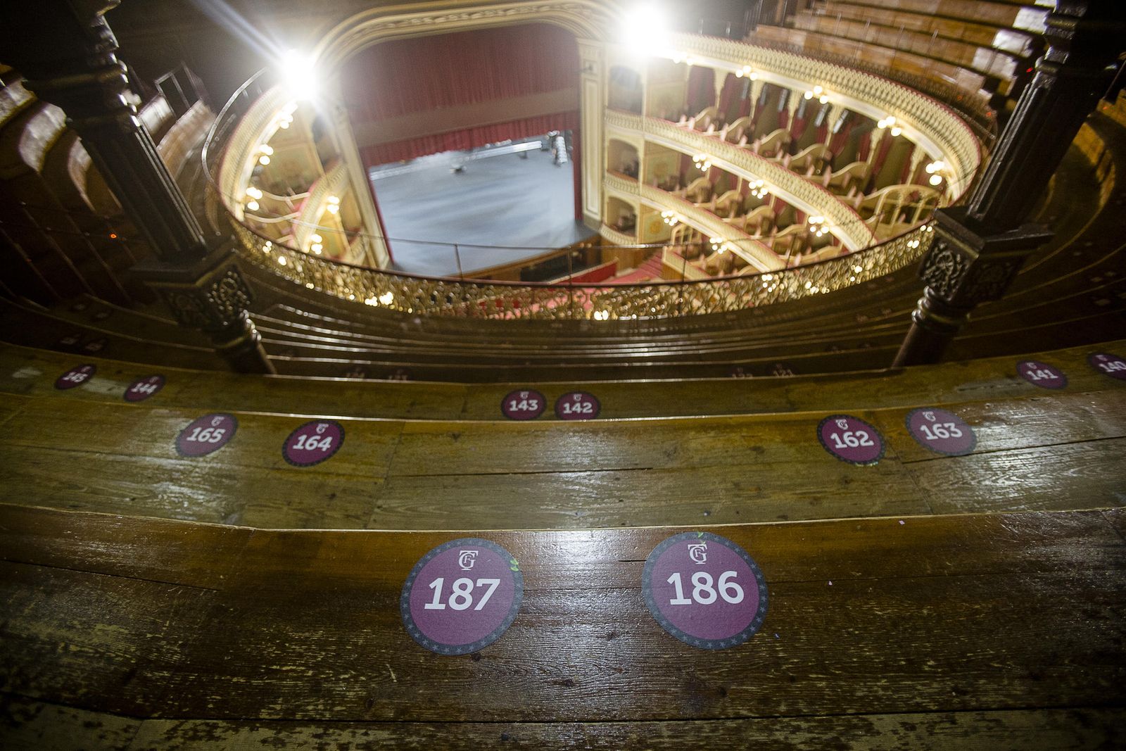El 'galllinero' del Gran Teatro Falla de Cádiz.