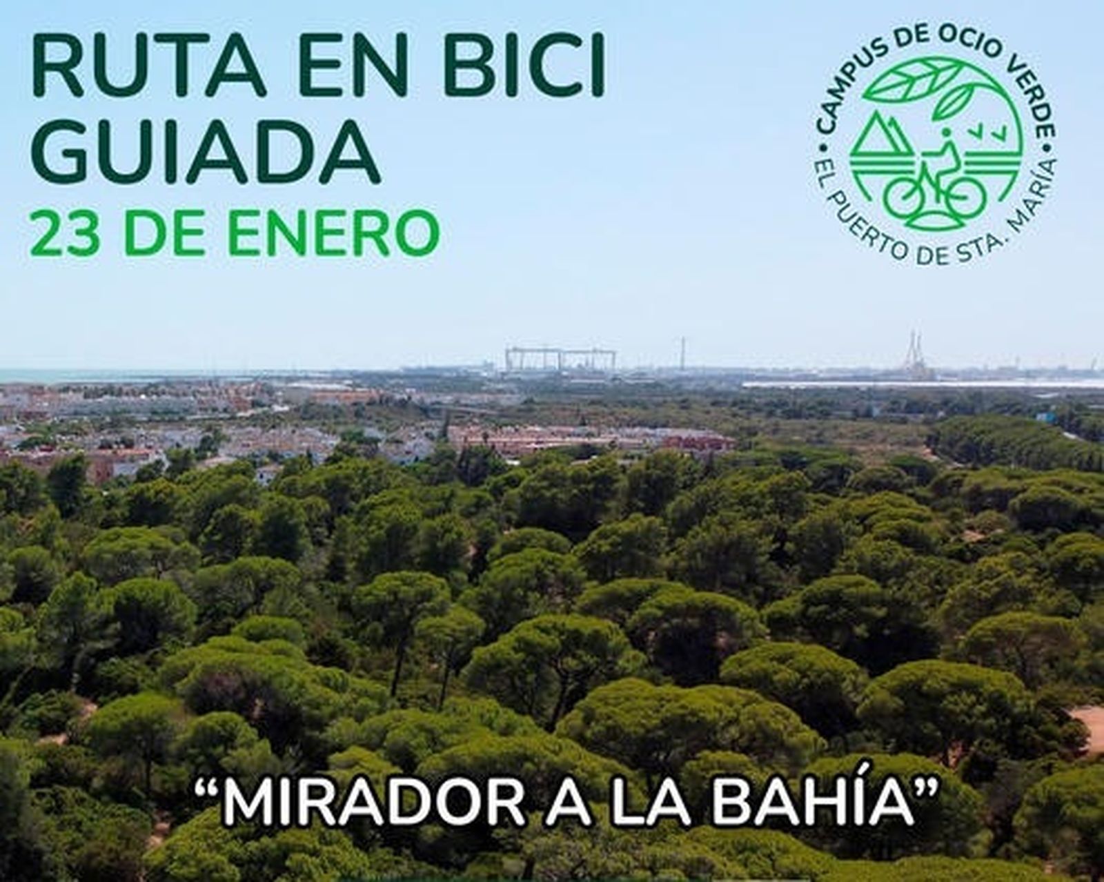 El domingo 23 se celebrará la I Ruta Guiada en bici El Puerto 2022 'Mirador a la Bahía'.