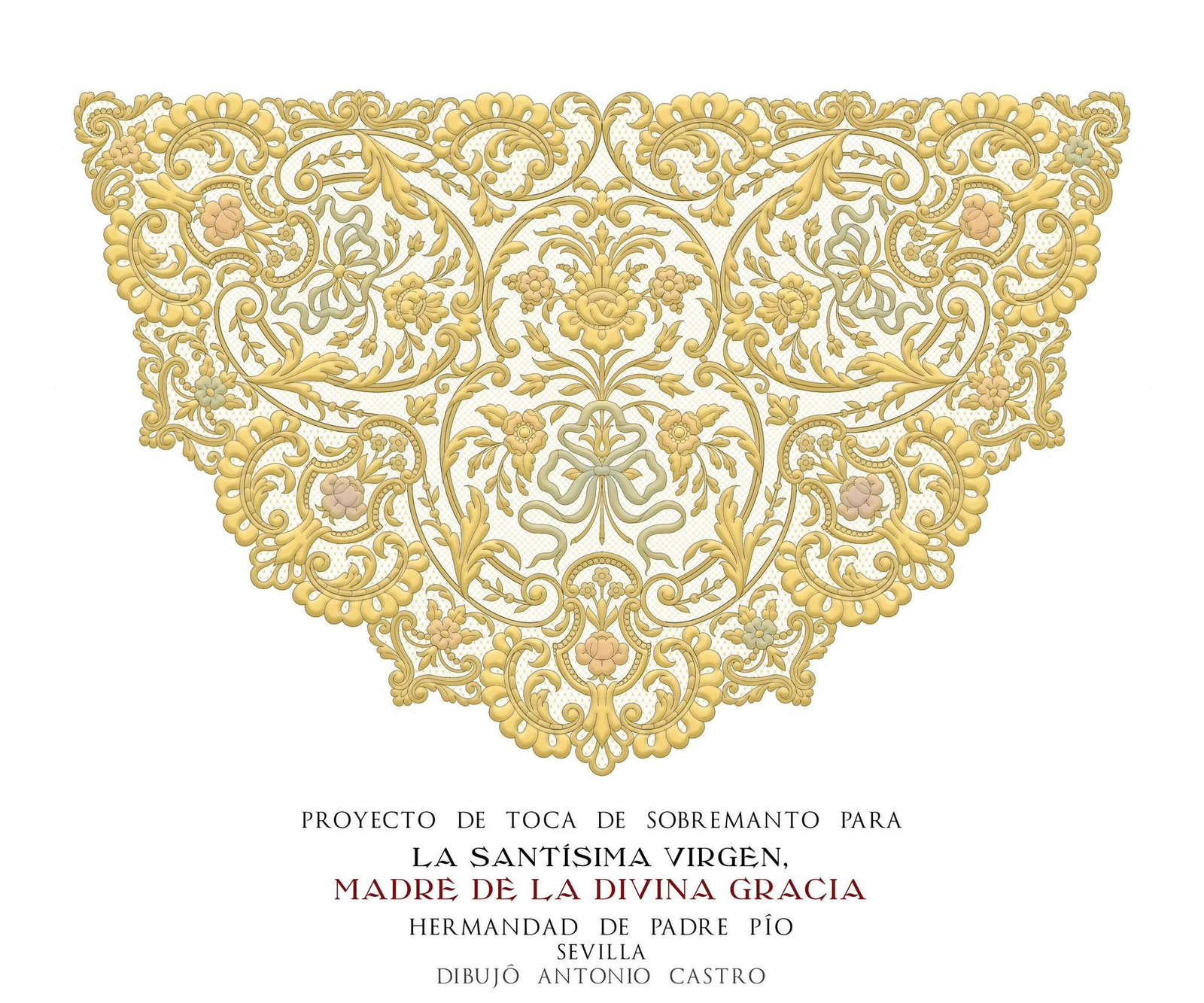 Detalle de la nueva toca para la dolorosa de Duarte