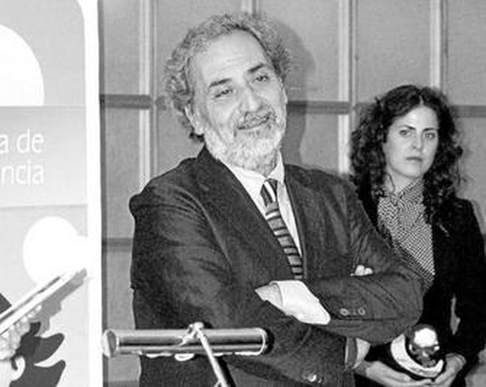 José Chamizo tras recoger su premio.