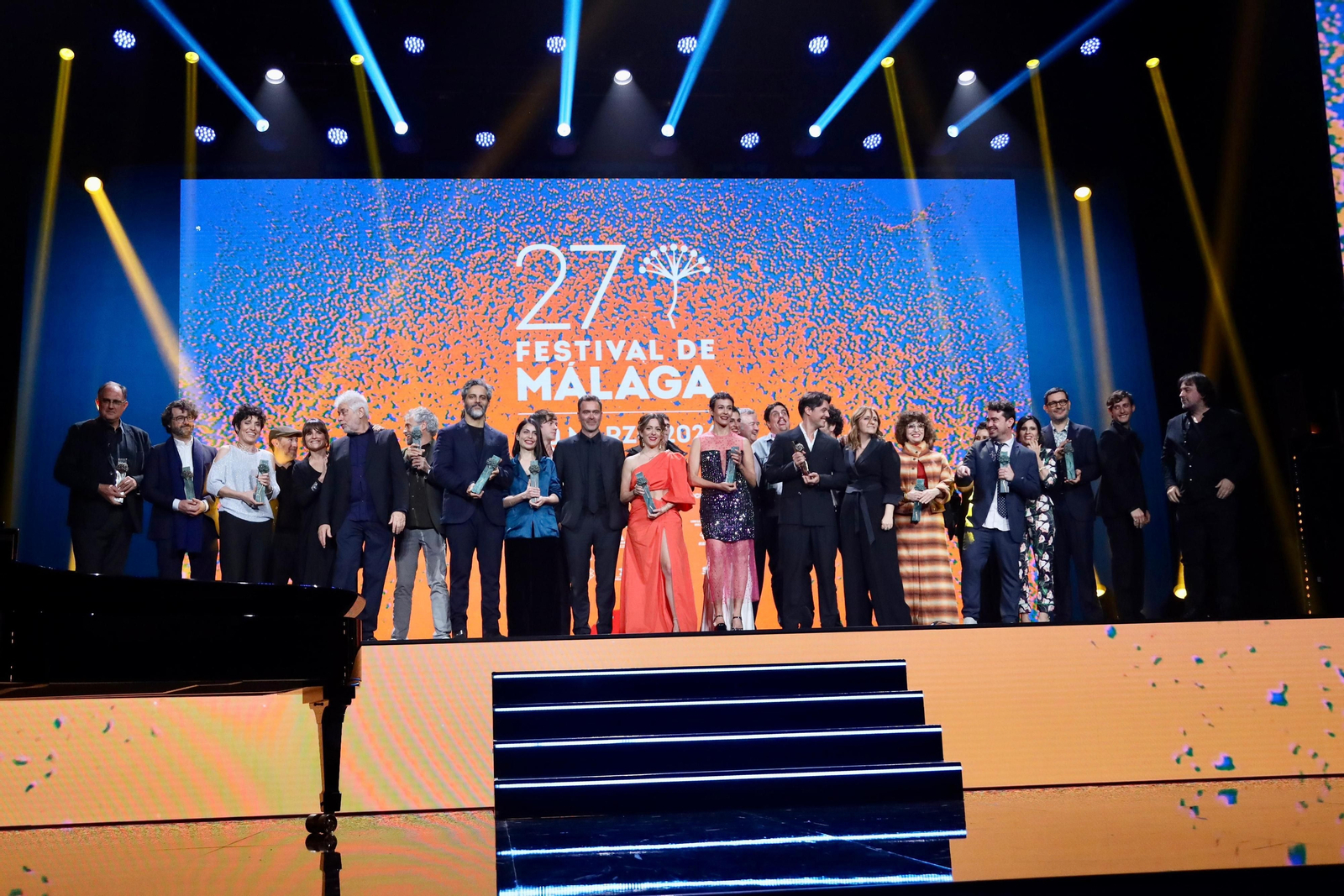 Una de las imágenes que ha dejado la gala de clausura del Festival de Málaga
