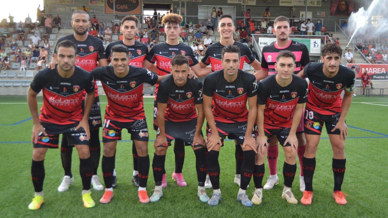 Formación inicial del Salerm Puente Genil durante un partido de pretemporada.