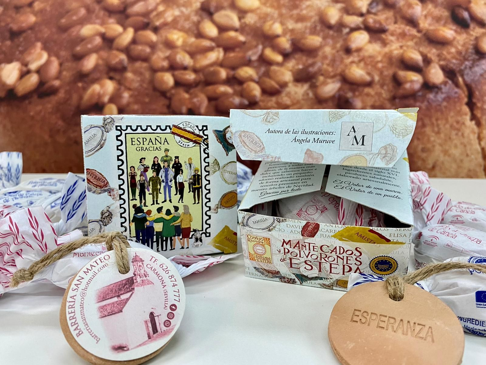 Estuches de edición limitada de los mantecados y polvorones de Estepa.