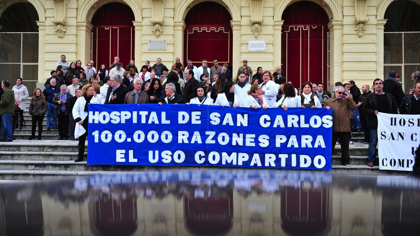 Movilización en demanda del uso civil del hospital de San Carlos, en 2014 Movilización en demanda del uso civil del hospital de San Carlos, en 2014