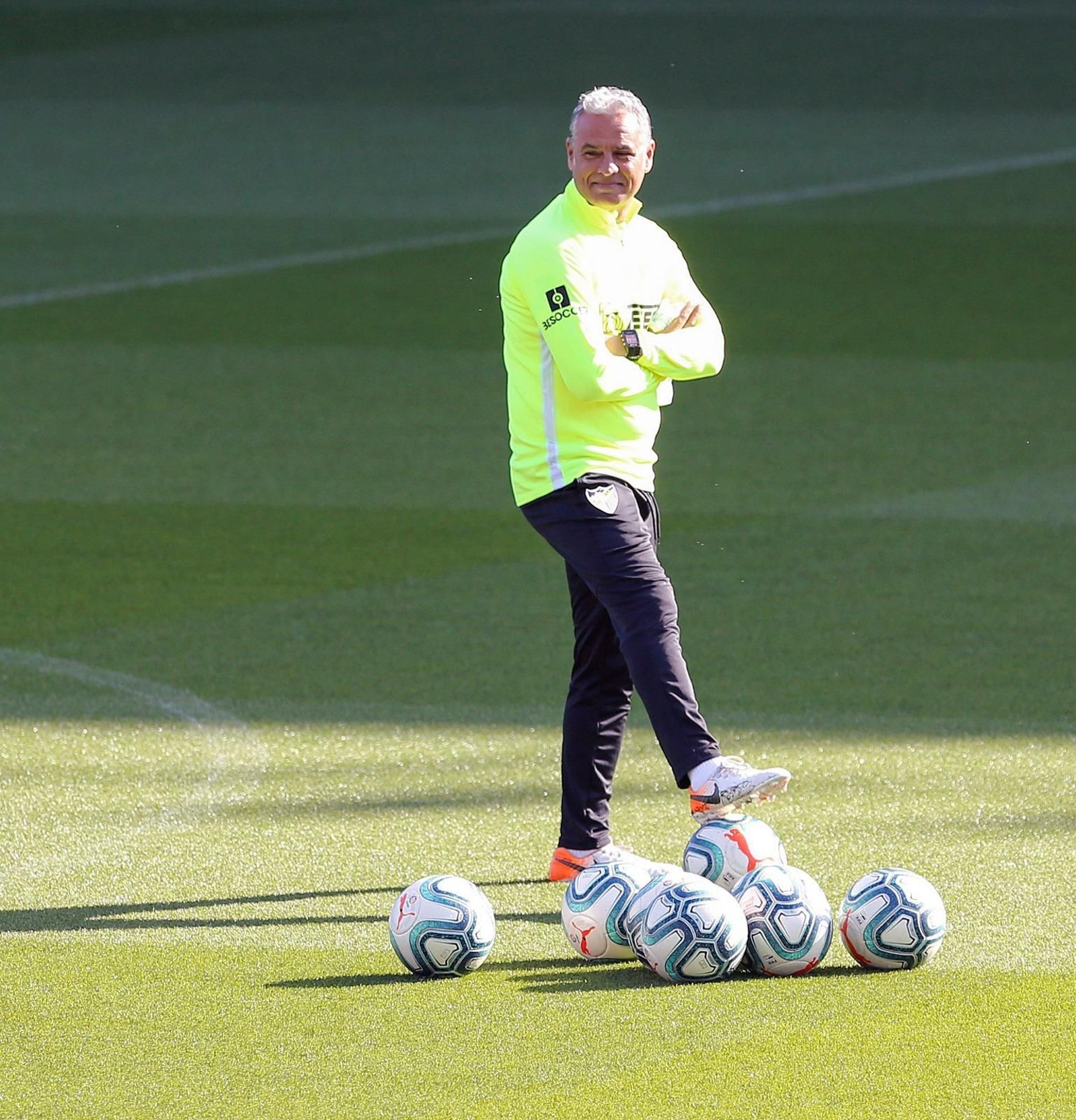 Fotos de alegría en el entrenamiento del Málaga