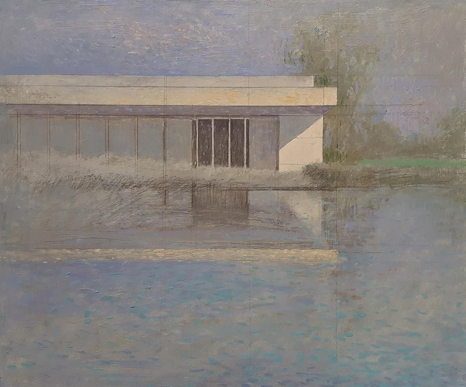 Detalle de ‘Gran auditorio. Lago’ de Daniel Bilbao