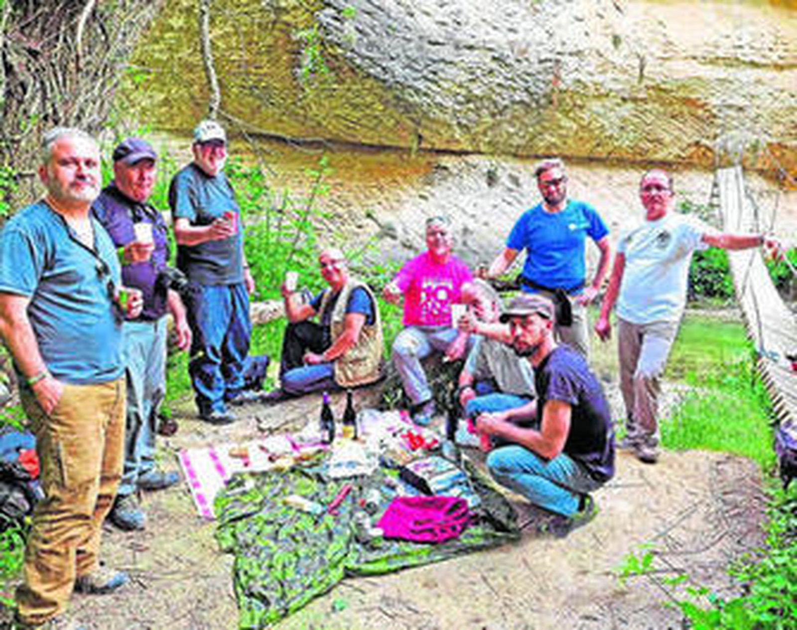 Un brindis tras el esfuerzo.