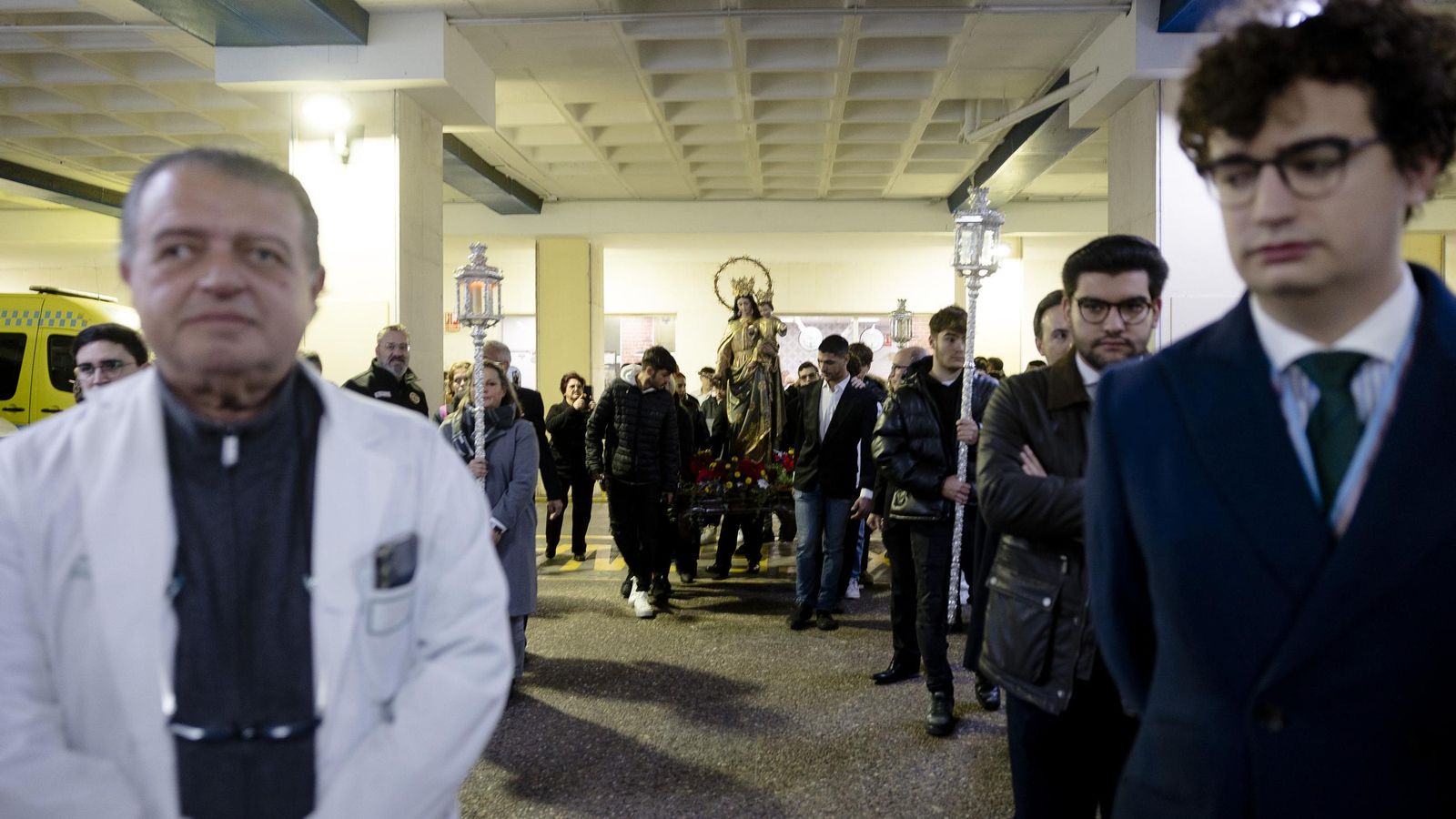 Llegada de María Auxiliadora al hospital Puerta del Mar de Cádiz