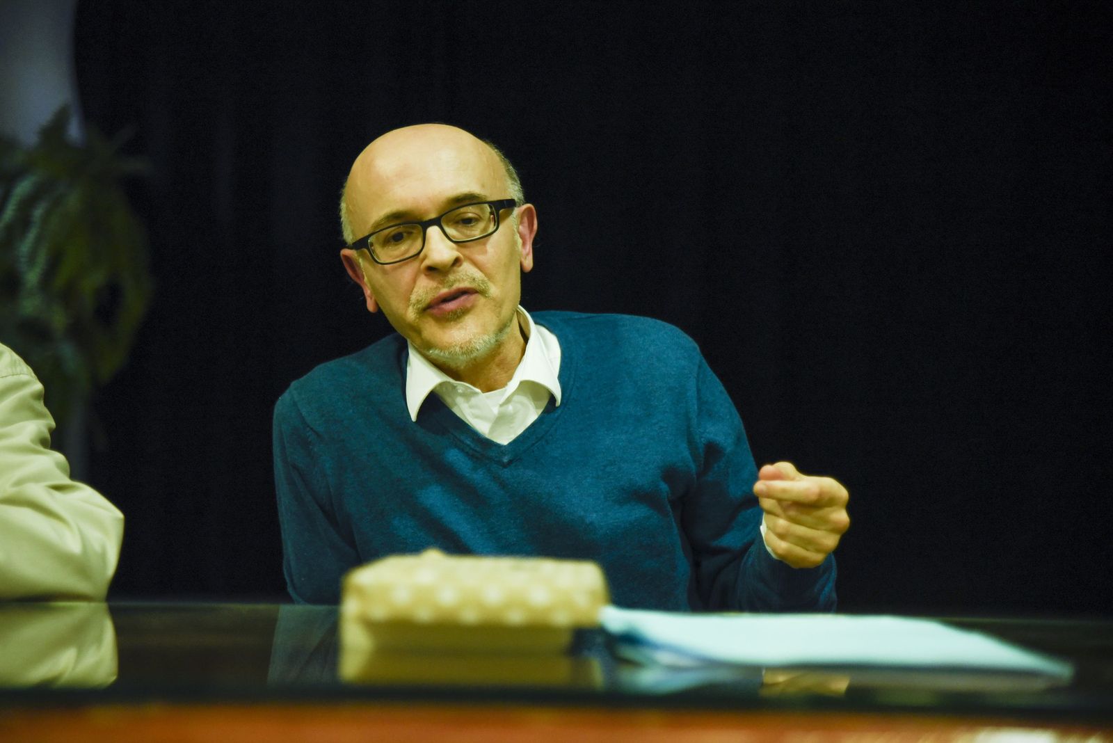 Francisco Oliva durante la presentación de 'El niño de la Verja', este miércoles.