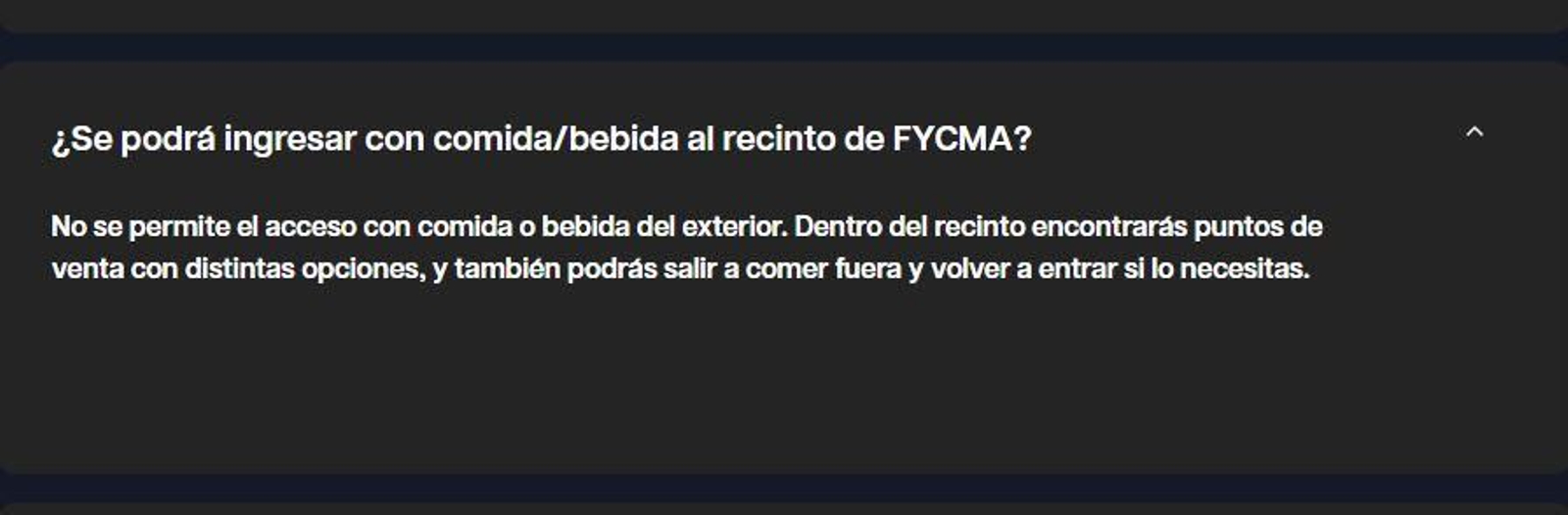 Pantallazo de la página de 'Preguntas Frecuentes' de la web de la Comic Con 2025. Pantallazo de la página de 'Preguntas Frecuentes' de la web de la Comic Con 2025.
