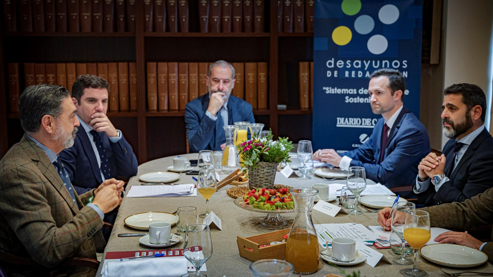 Un momento del desayuno celebrado en la redacción de 'Diario de Cádiz'.