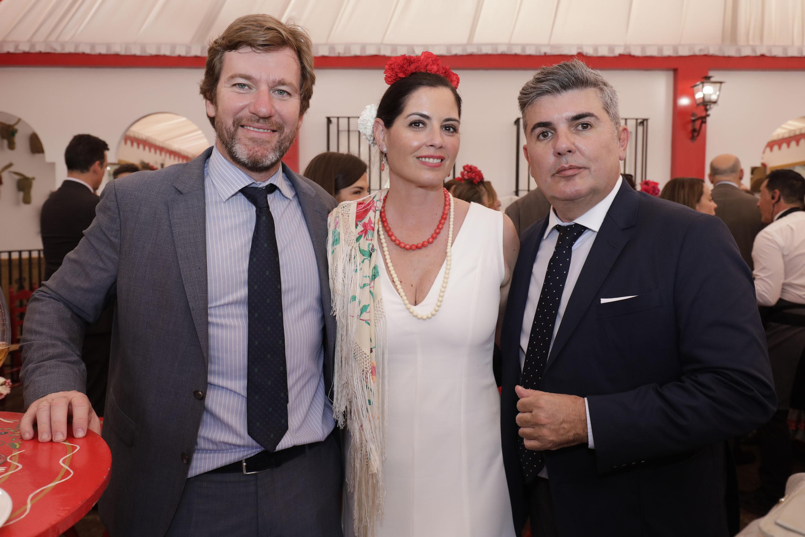 Recepción caseta de Cajasol