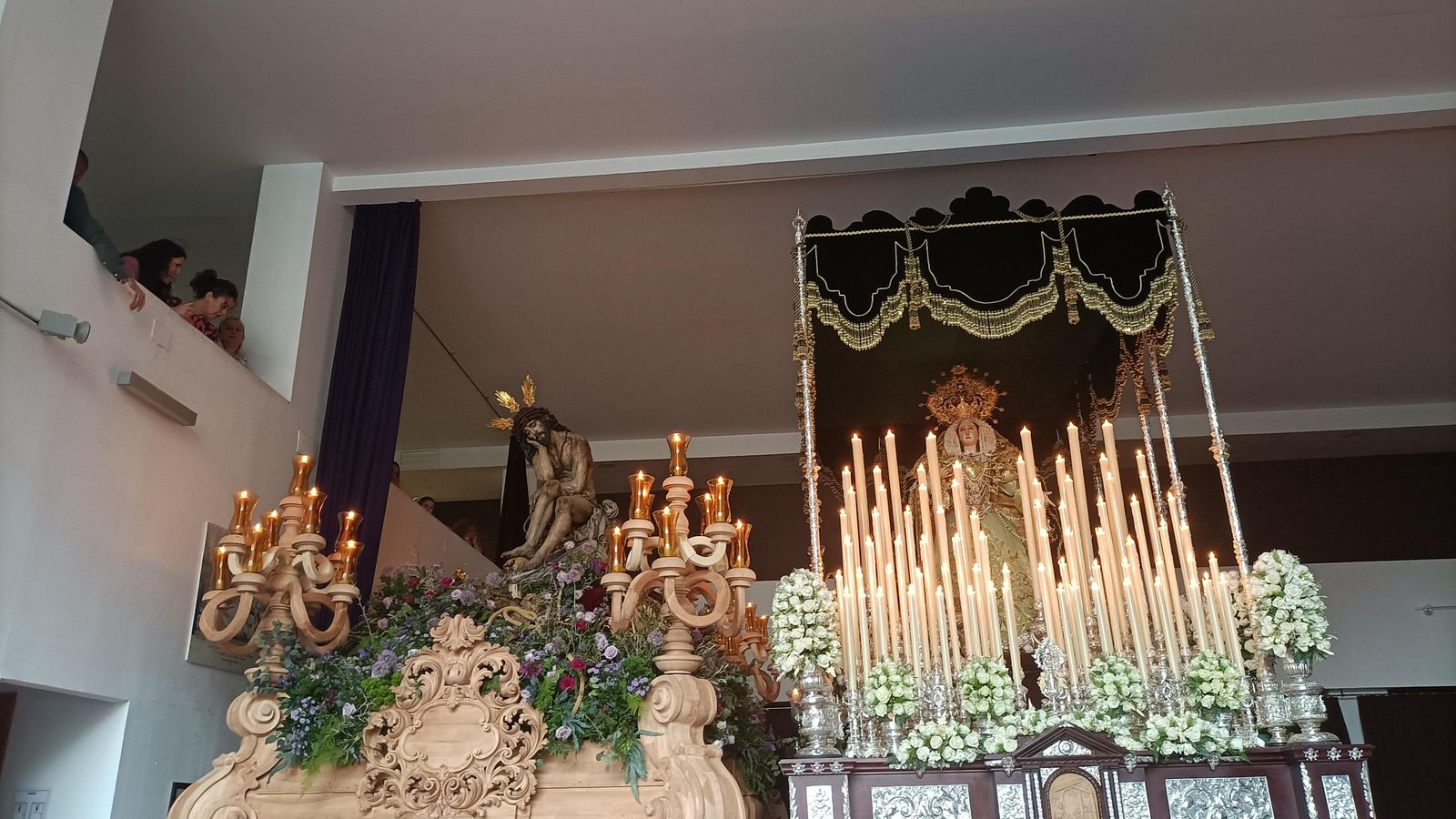 Las imágenes de Humildad y Paciencia en su templo en Málaga