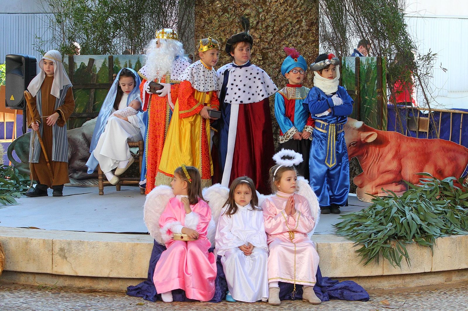 Imágenes del Belén viviente del Colegio María Inmaculada.