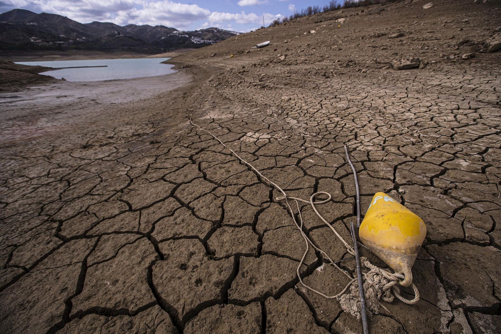 Embalse de La Viñuela (Málaga) en una imagen tomada en febrero.