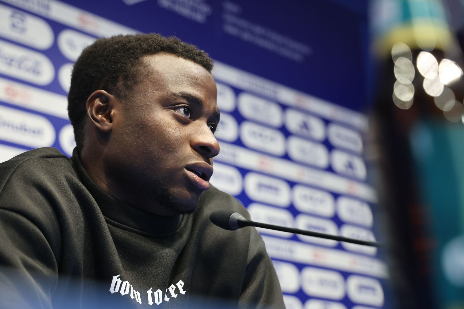 Nico Njalla, este miércoles en sala de prensa.