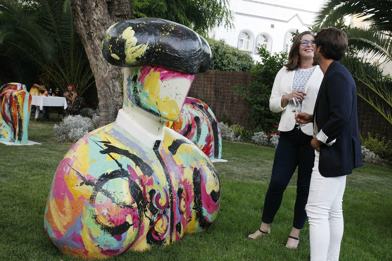 Imagen de una de las obras de Balcris, durante la inauguración de la muestra.