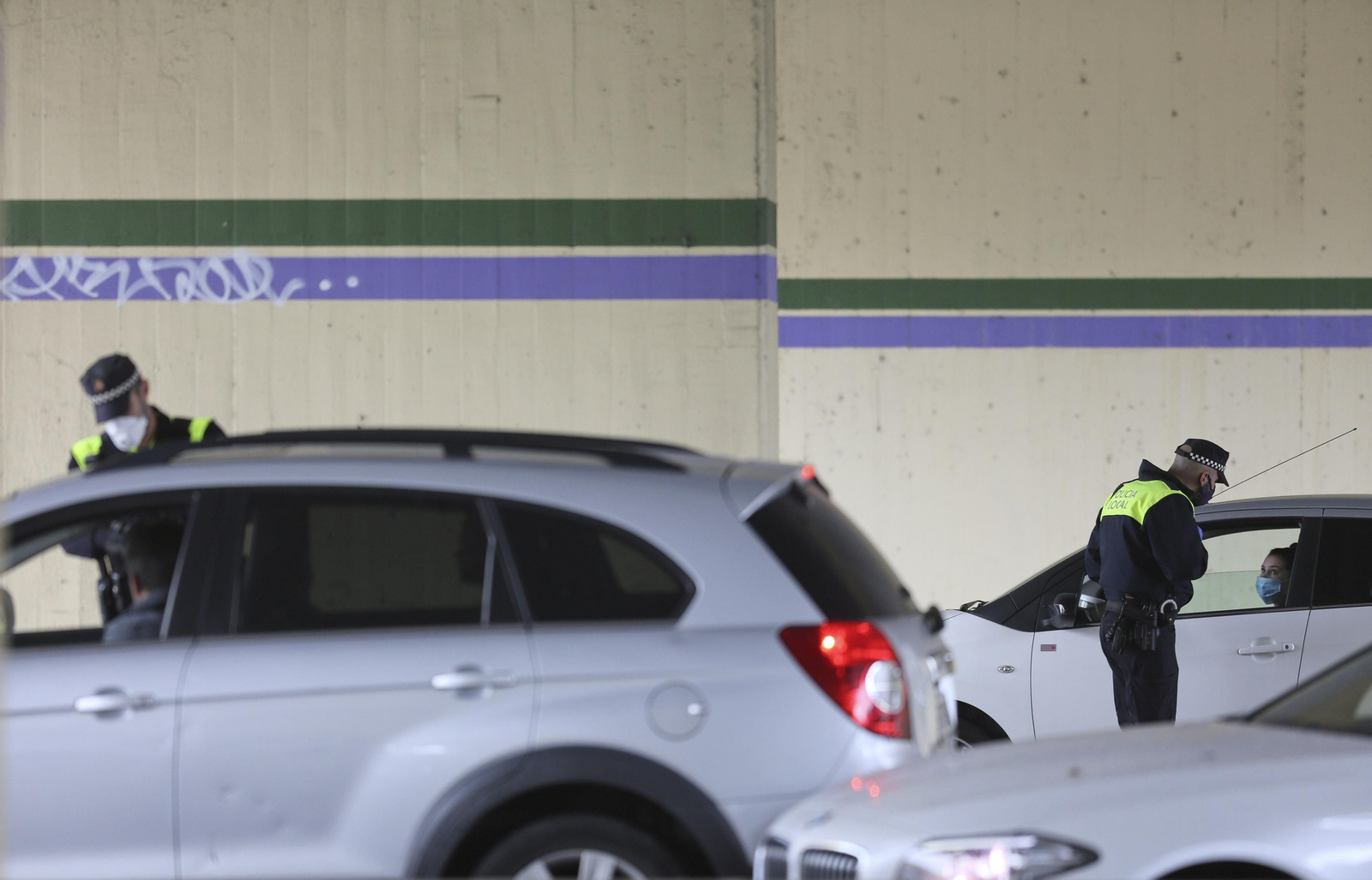 Imagen de un control de la Policía Local de Málaga.