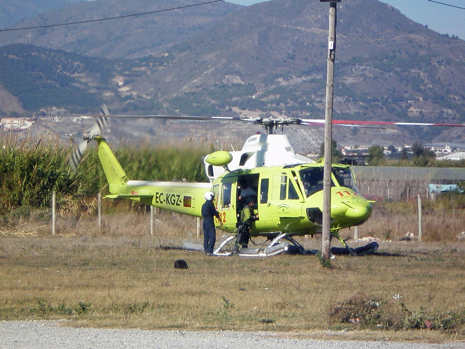 Imagen de archivo de un helicóptero del 112.