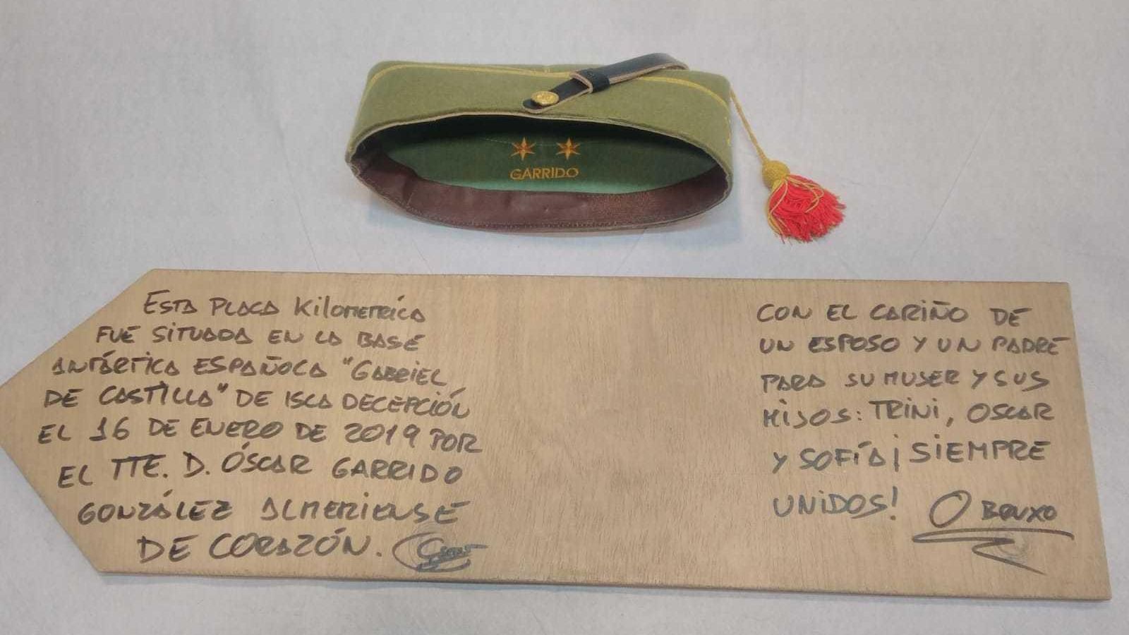 Mensaje que Garrido dedica a su tierra.