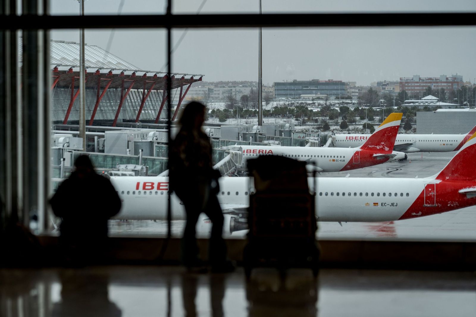 Imágenes de la nevada que ha dejado la borrasca Kristin en Madrid capital