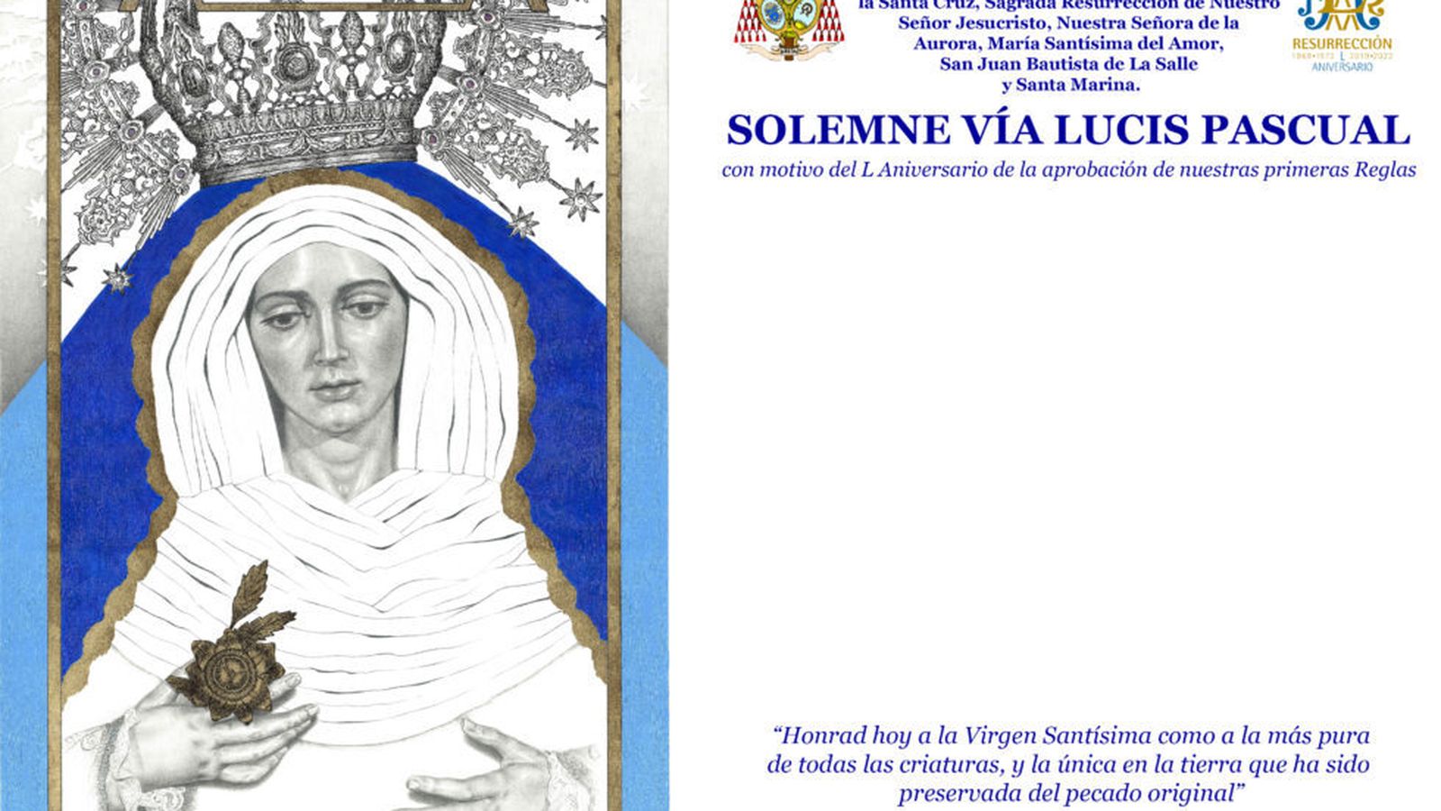 Papeleta de sitio para el vía lucis de la Resurrección