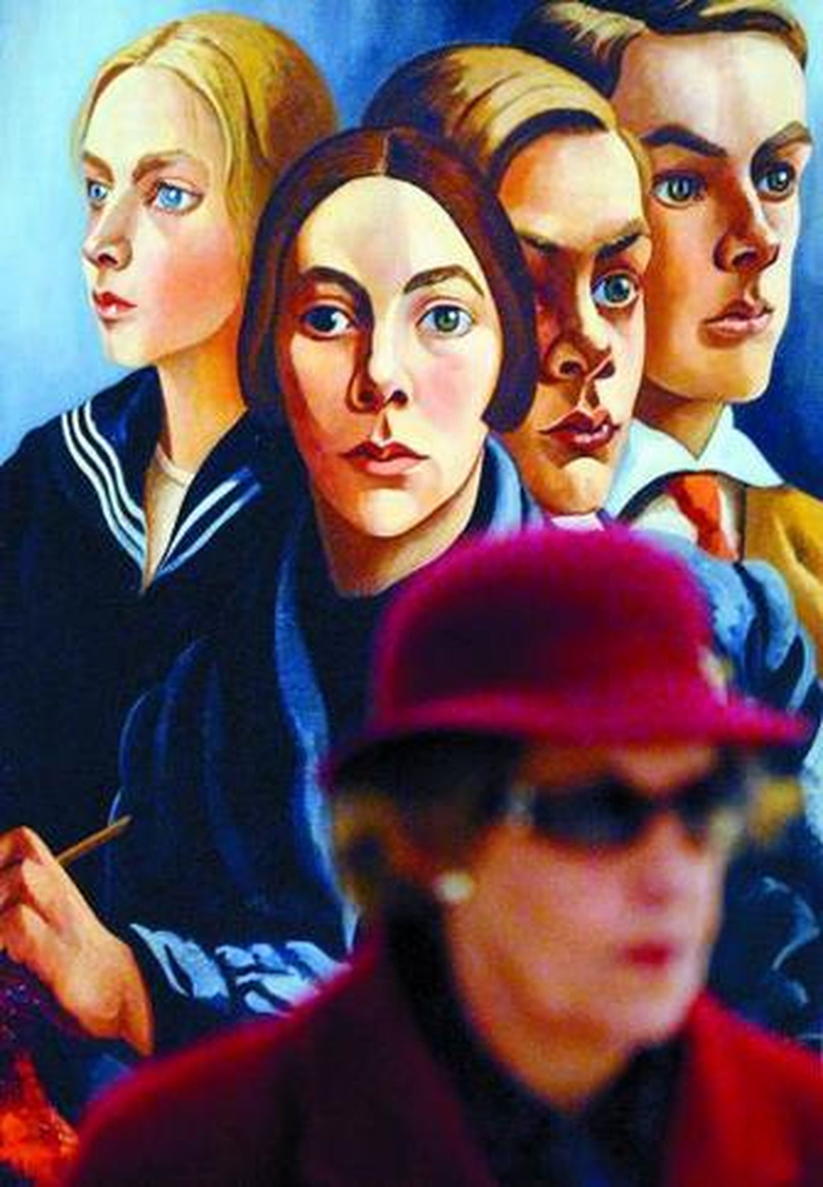 Una mujer pasa ante 'Autorretrato con tres niños', de C. Toorop.