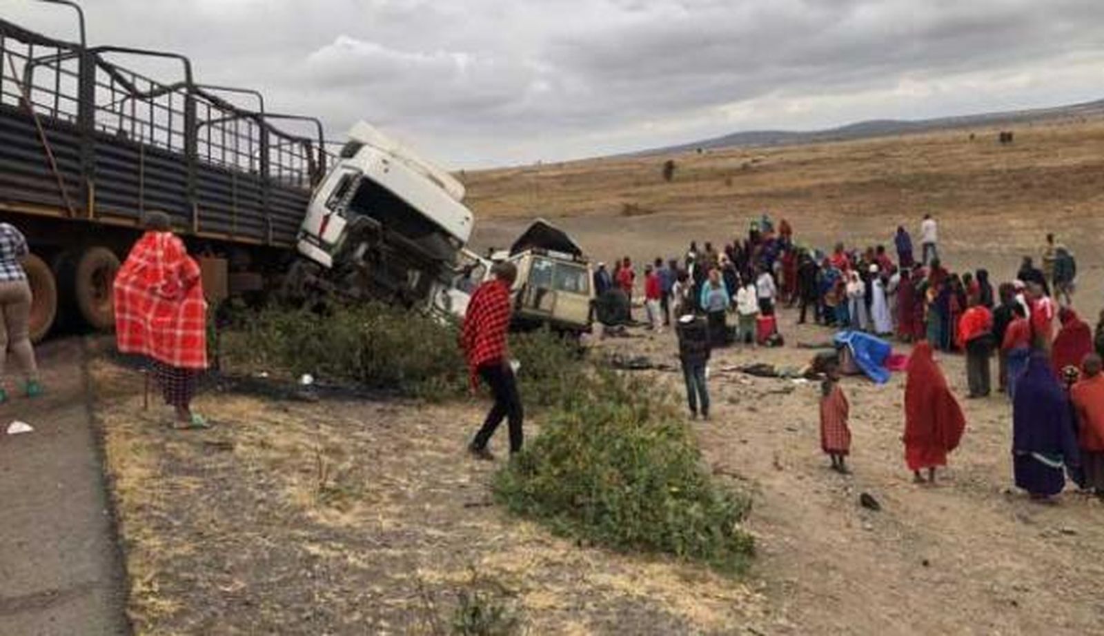 El escenario del accidente en el que han fallecido cuatro turistas, en Tanzania.