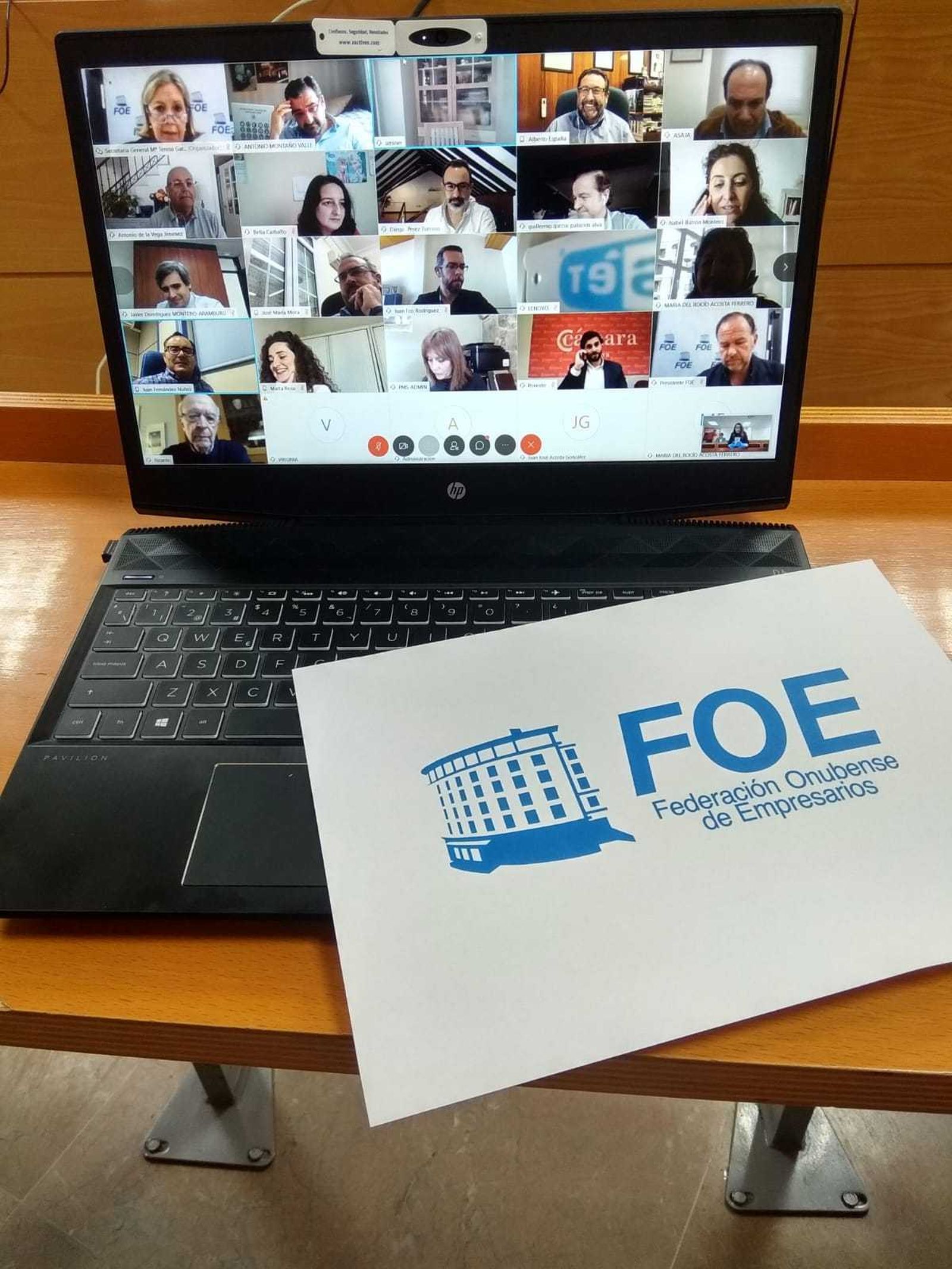 Reunión telemática mantenida esta mañana en la FOE.