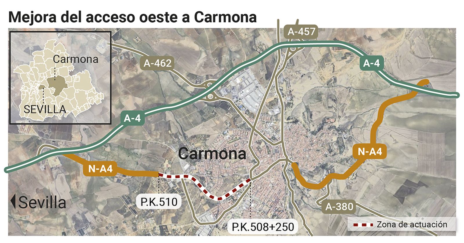 Mejora del acceso oeste a Carmona