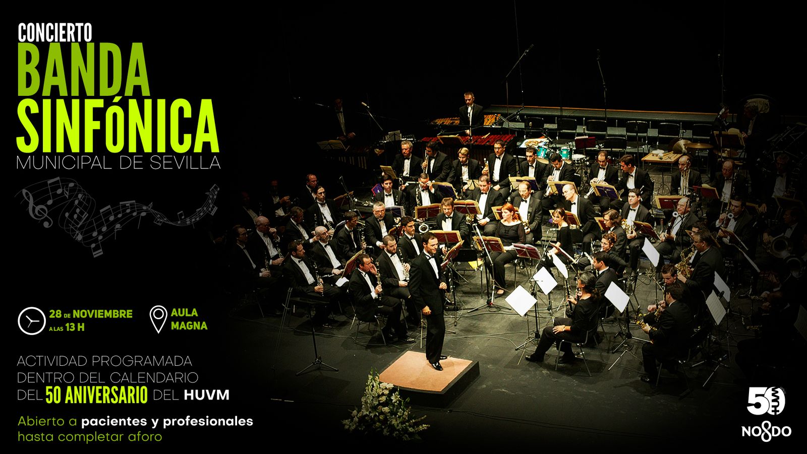 El cartel que anuncia el concierto.