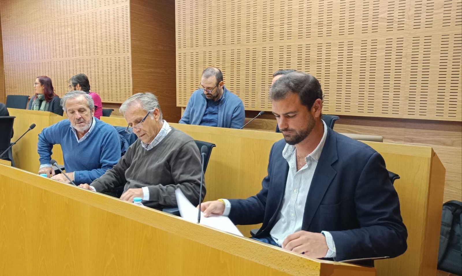 Mauricio Mauri (a la derecha), durante una intervención en pleno.