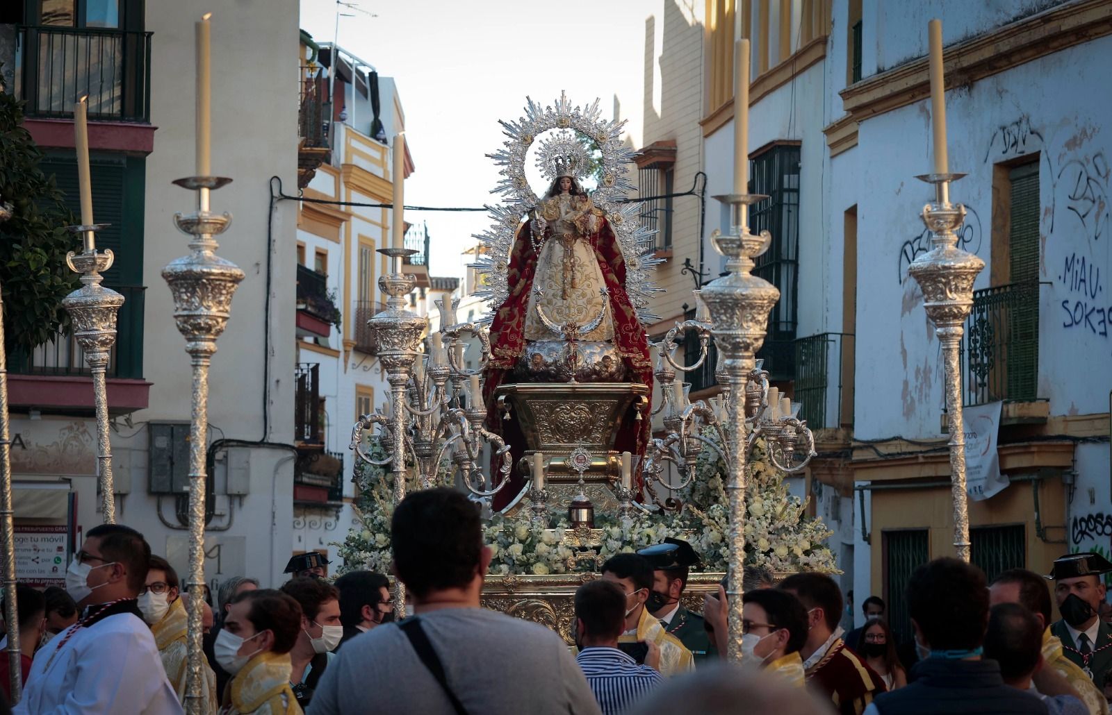 El traslado de la Virgen de Montemayor a la Catedral, en imágenes