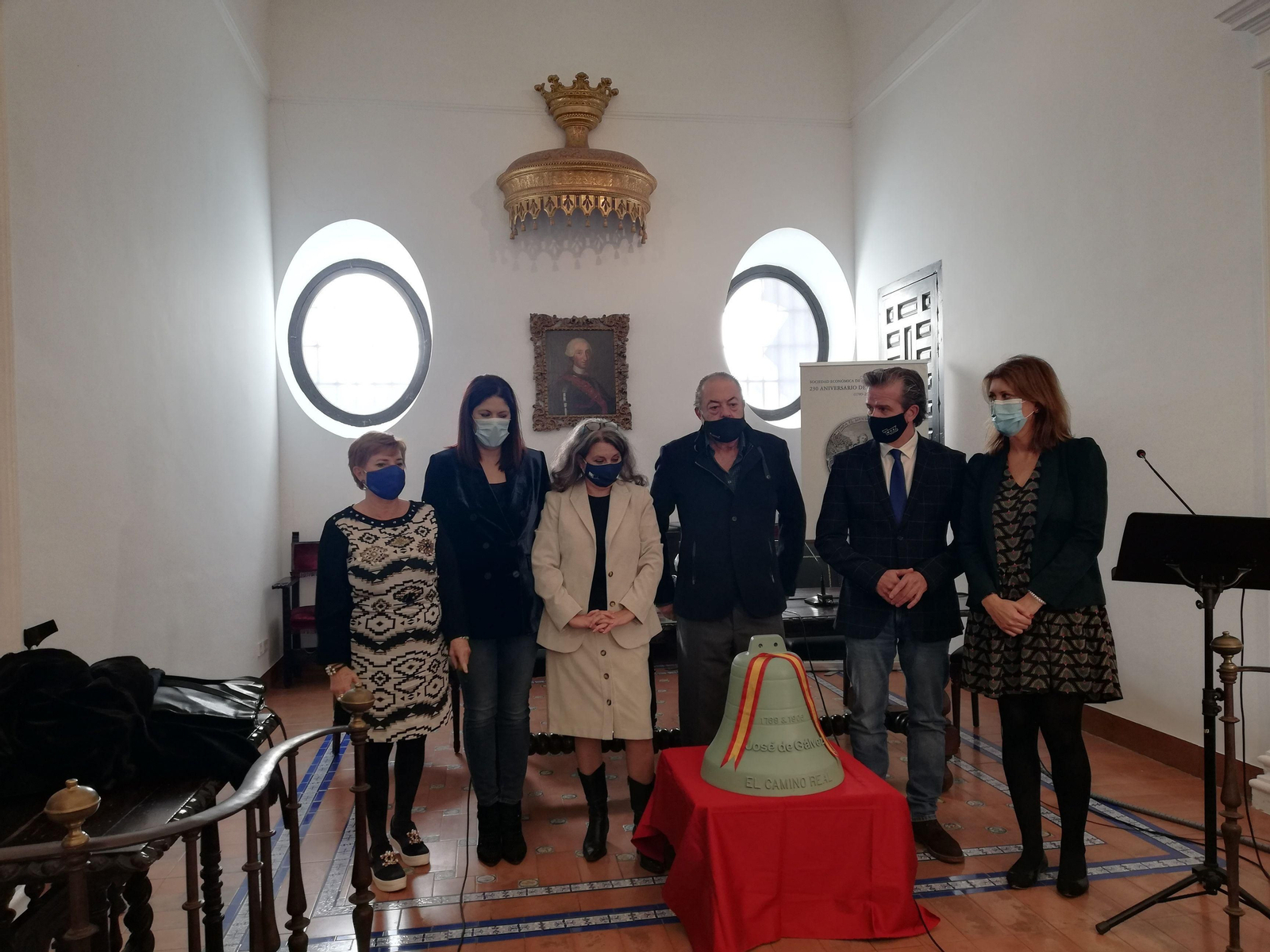 Presentación de la réplica de la campana de Gálvez para el Museo de Málaga