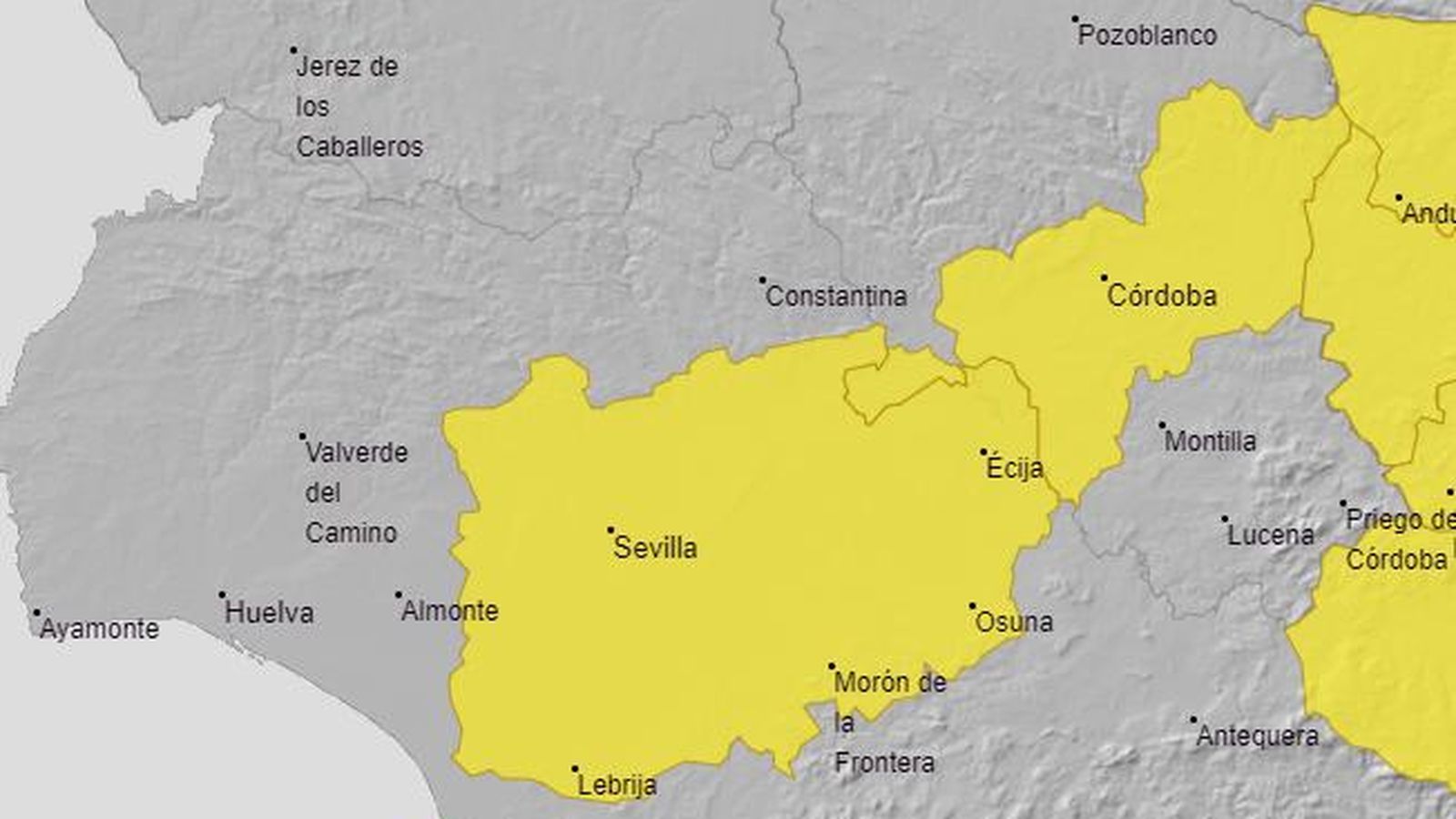 Alerta amarilla en Sevilla para este jueves.