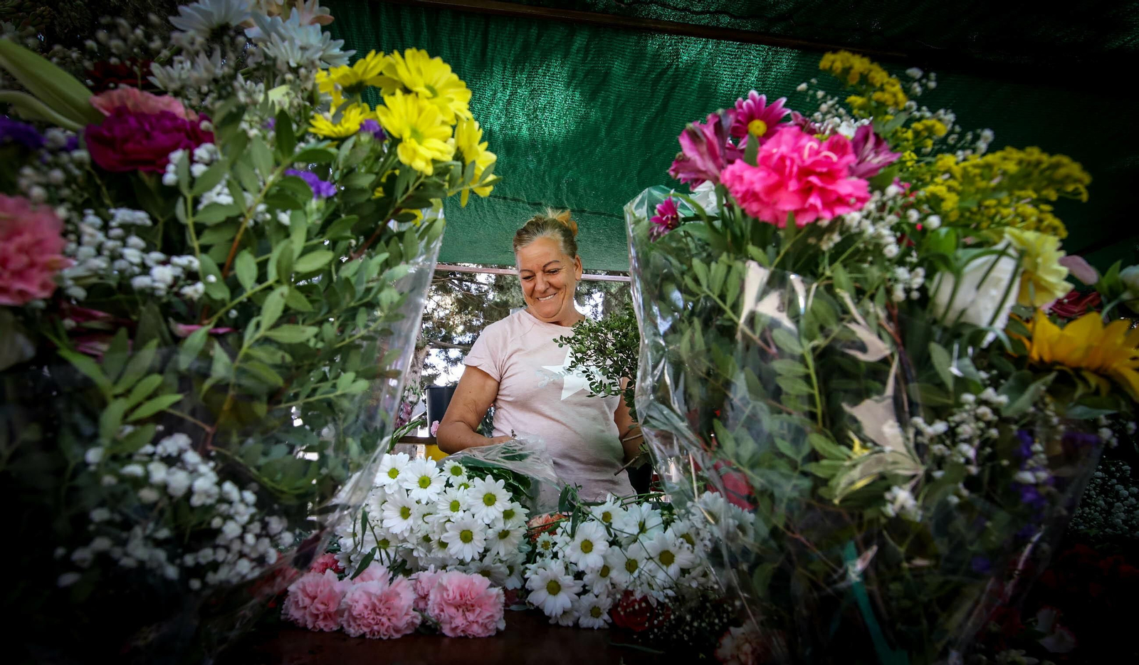 Día de todos los Santos en el cementerio