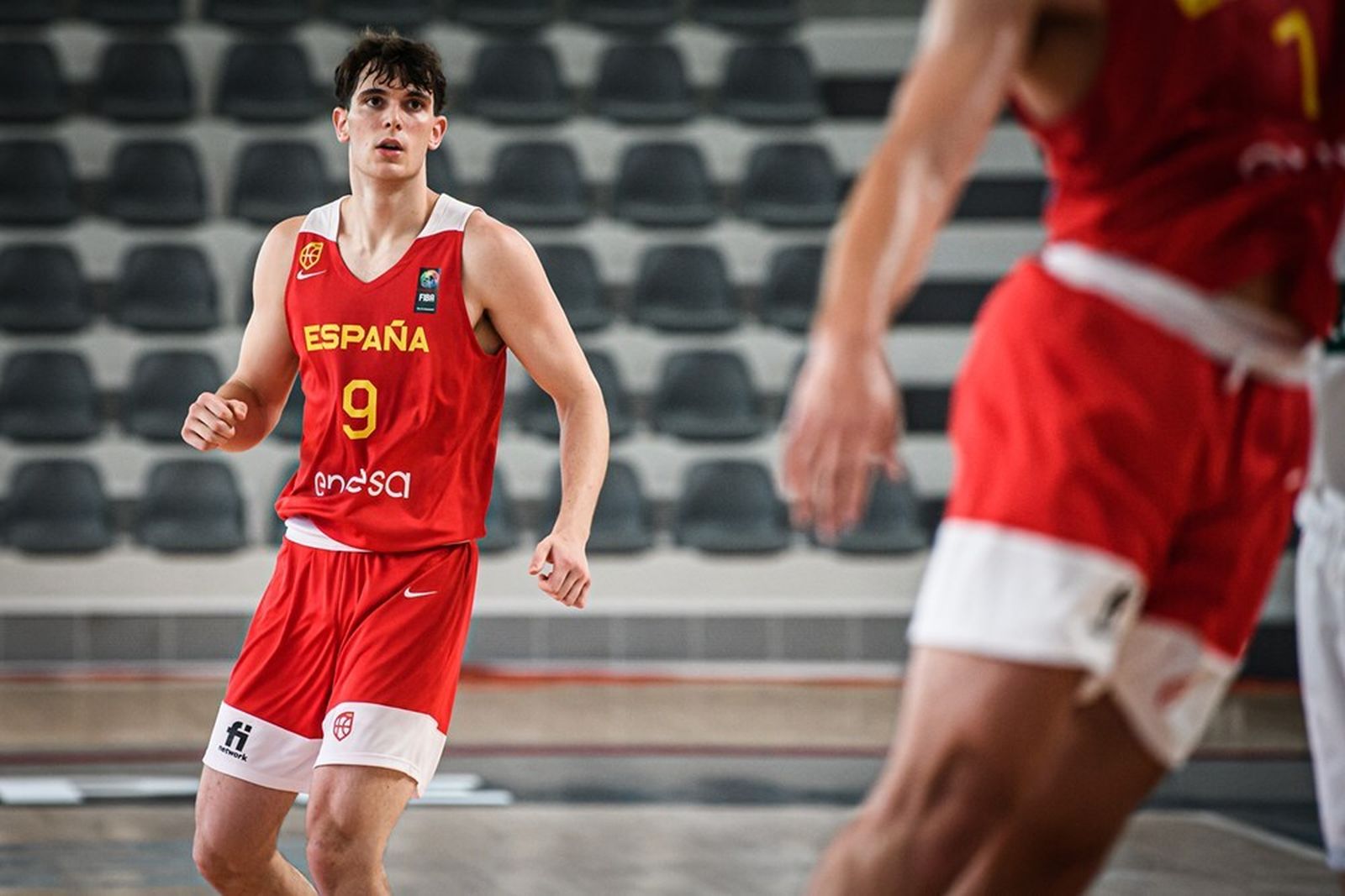 Rubén Domínguez con España en el Europeo.