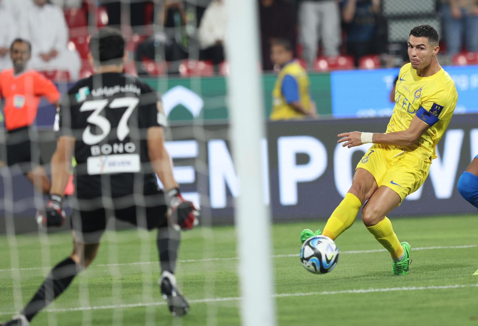 Cristiano Ronaldo, en un partido con Al Nassr durante la temporada 2023-2024