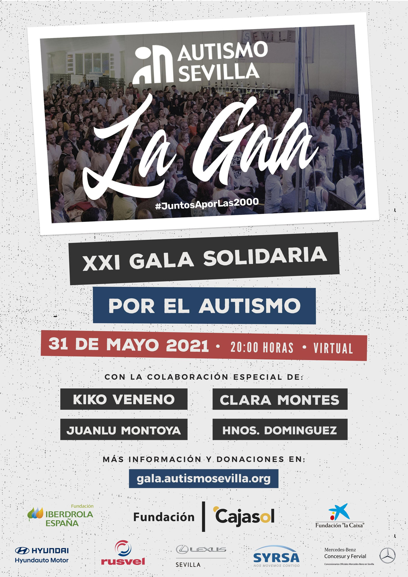 Cartel de la XXI Gala Solidaria de Autismo Sevilla.