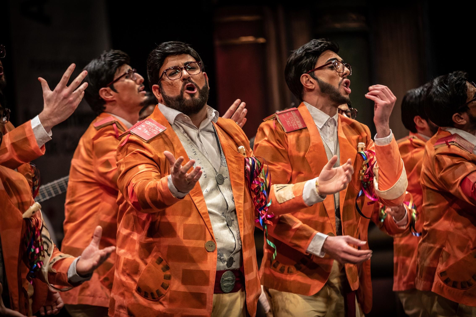 La comparsa 'Cádiz, la asignatura pendiente' defiendió su repertorio en la fase preliminar el COAC 2019