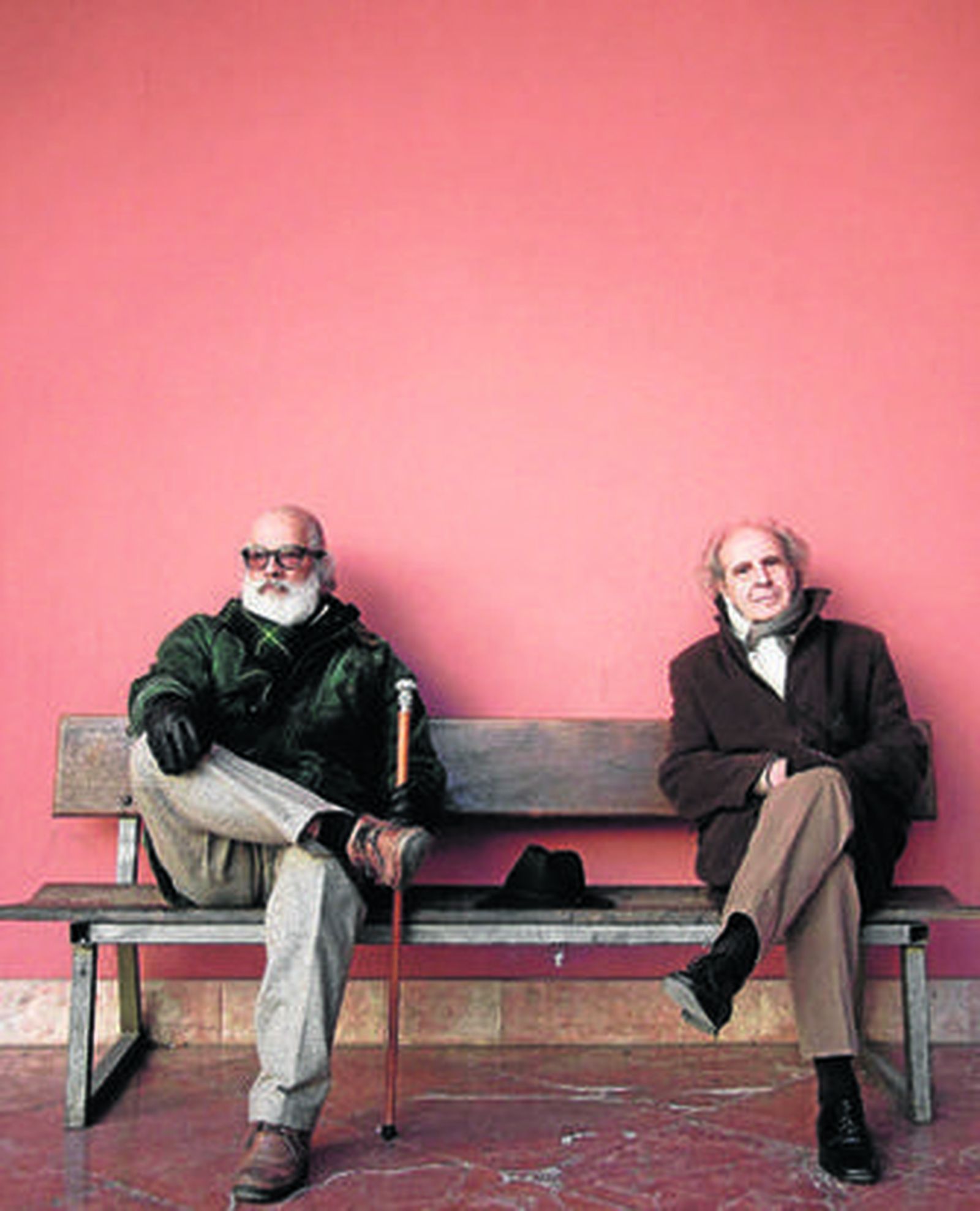 Ben Yessef (Tetuán, 1945) y Antonio Agudo (Sevilla, 1940), en la Facultad de Bellas Artes de Sevilla.