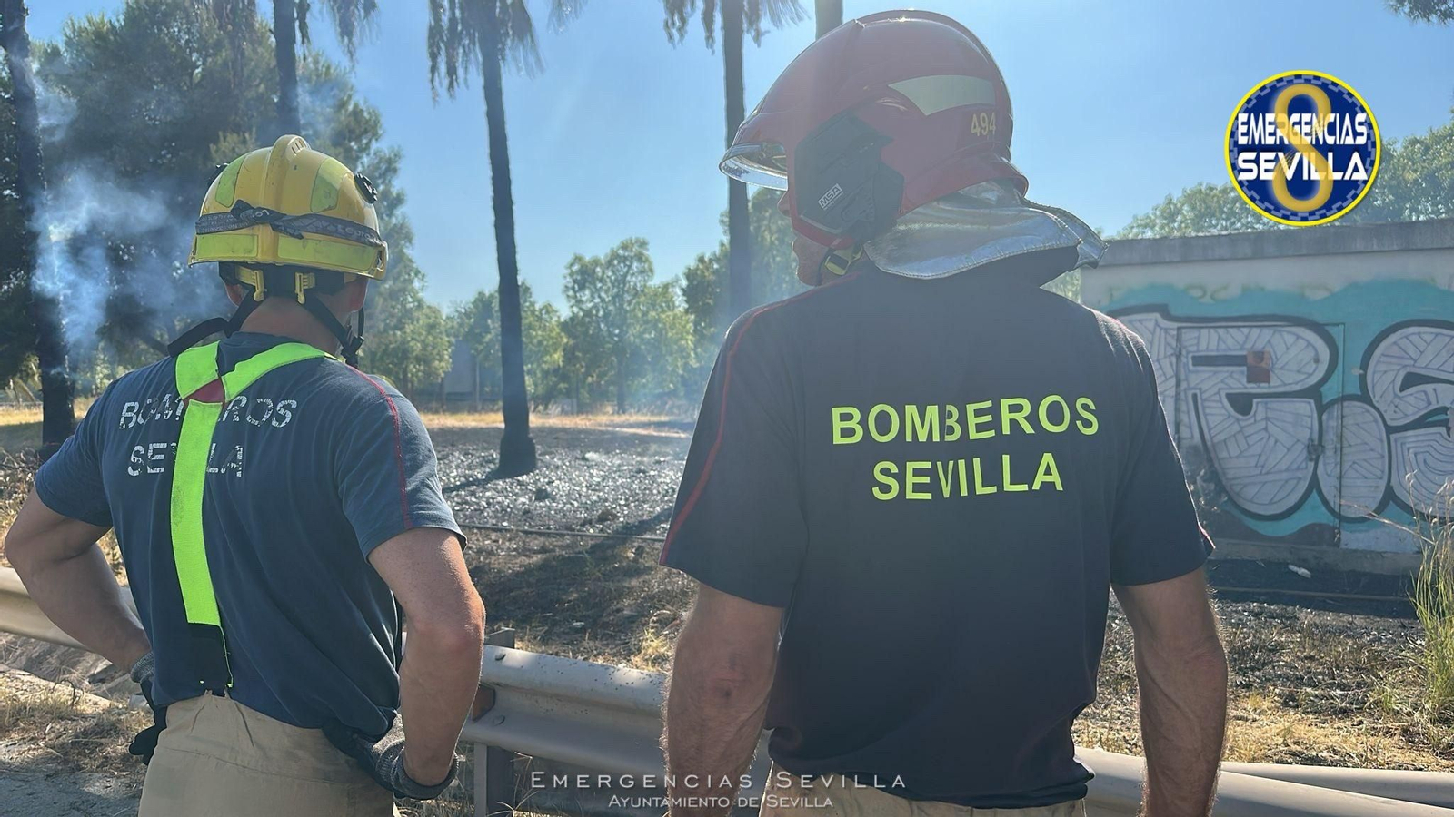 Efectivos de Bomberos desplazados a las inmediaciones del Parque Amate.