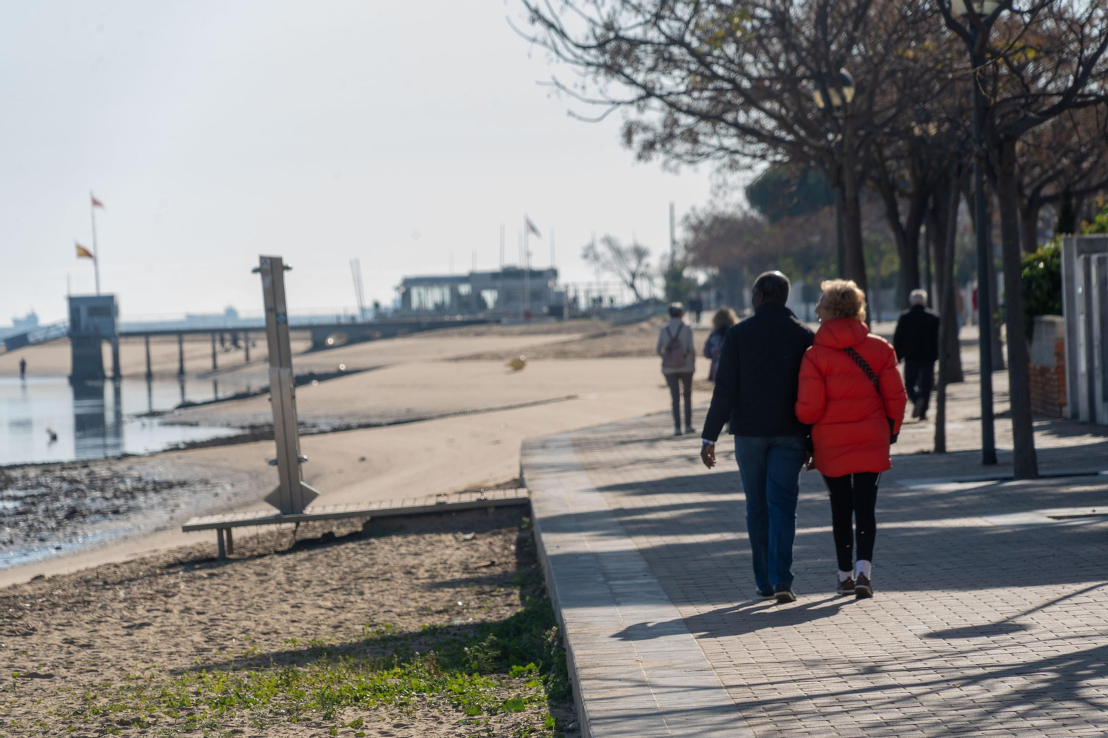 Imágenes de ambiente de Punta Umbría el 1 de enero